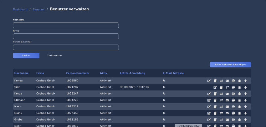 Manage users